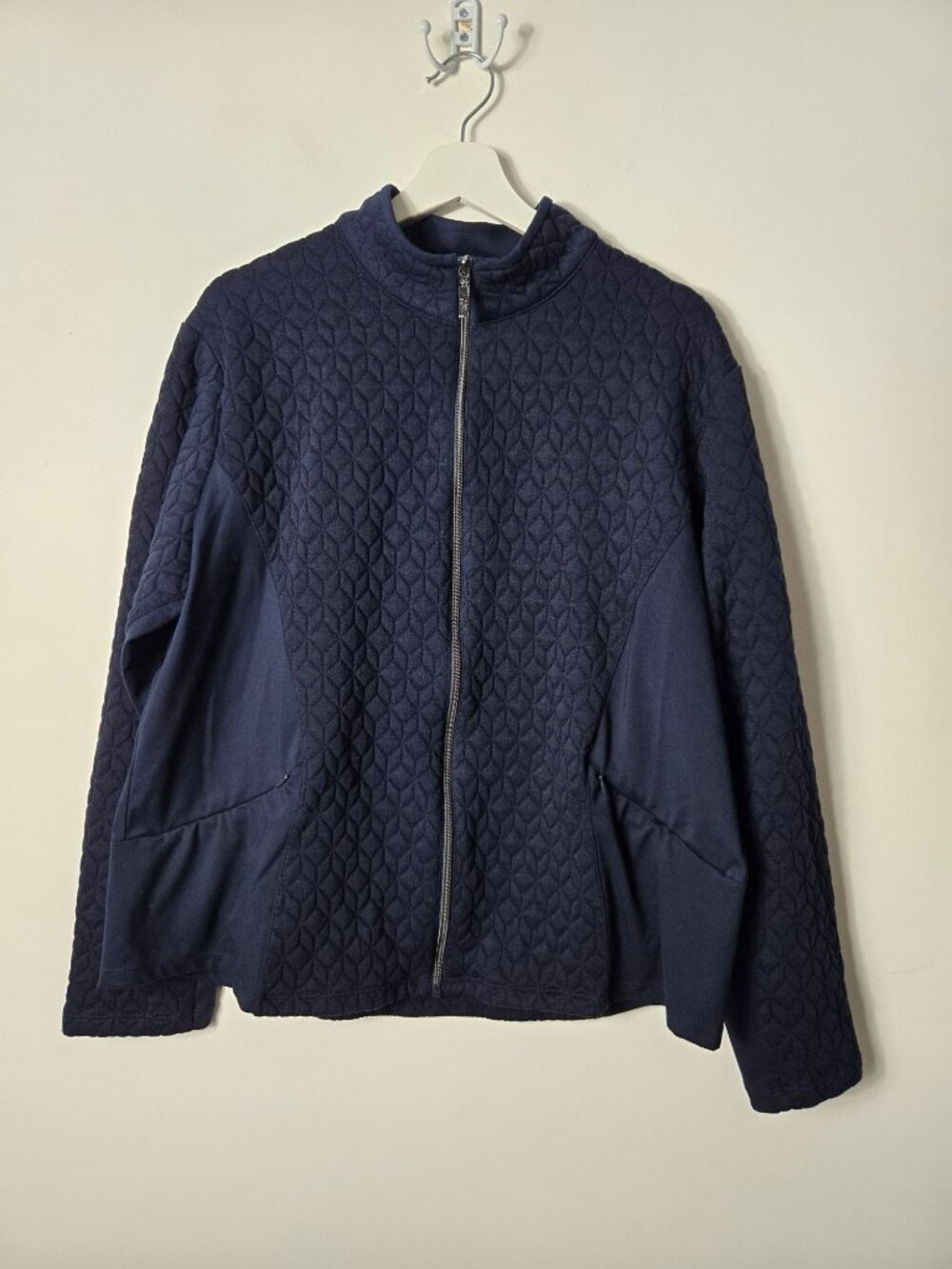 TAIL White Label Women's Size XXL Navy Quilted Full-Zip Golf Jacket Stretch Side